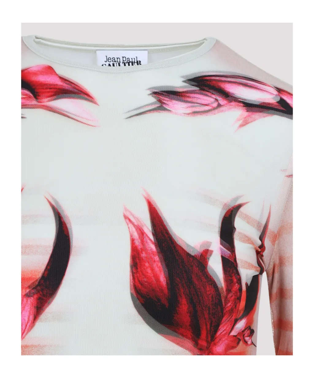 Double-Layered Printed Top
