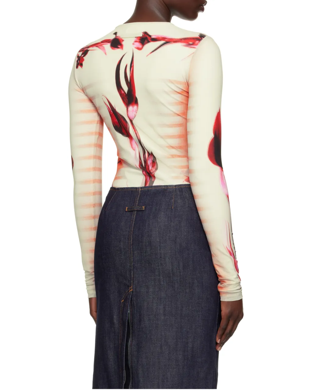 Double-Layered Printed Top