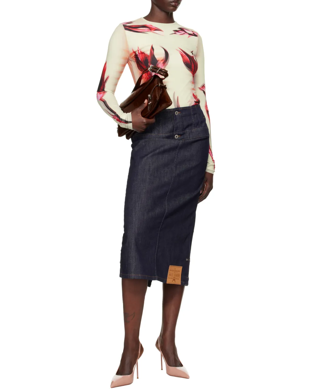 Double-Layered Printed Top