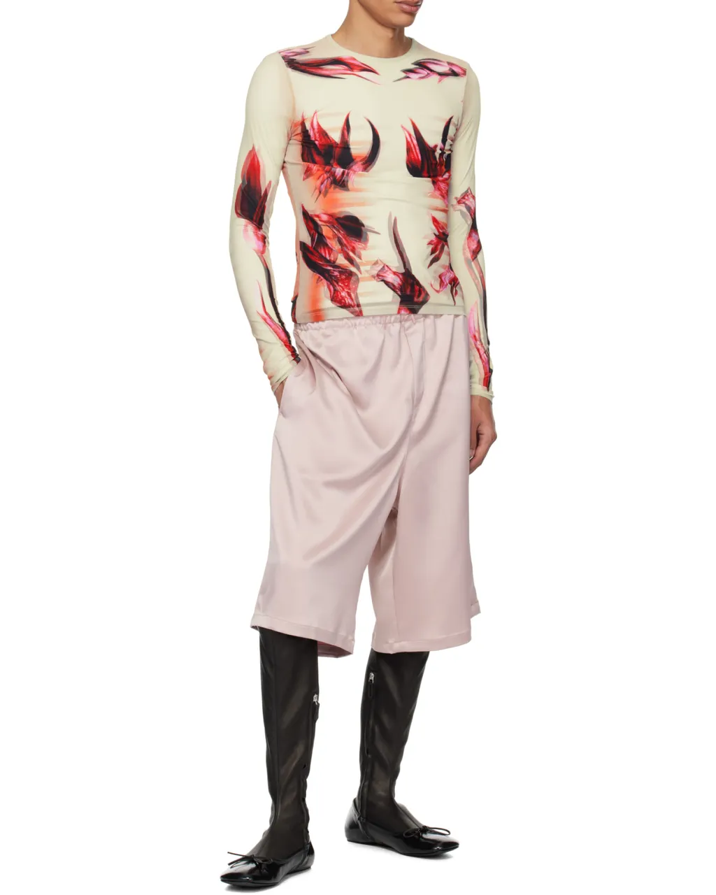 Double-Layered Printed Top
