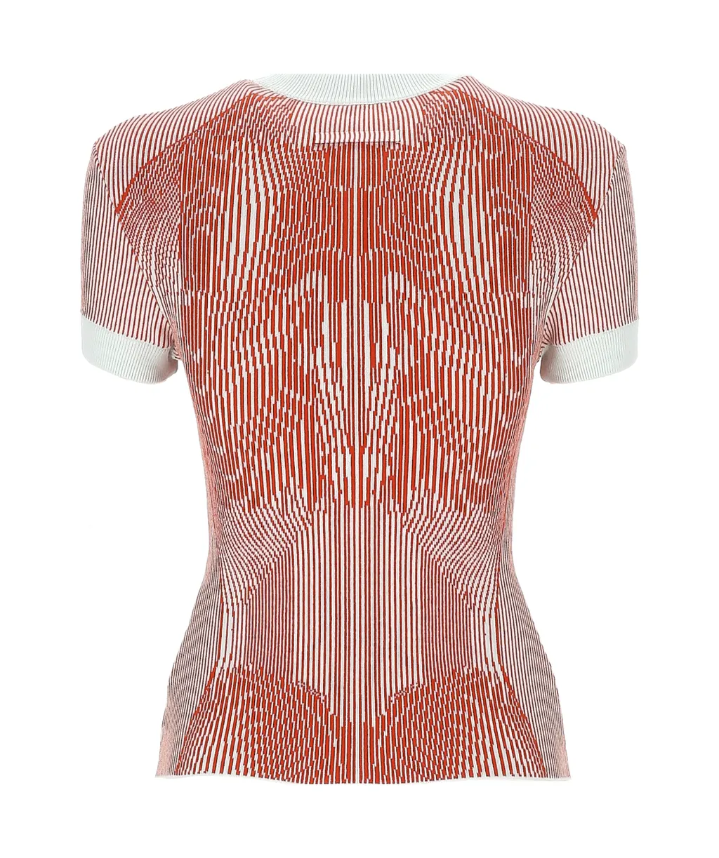 The Morphing Pinstripes Jacquard T-Shirt
