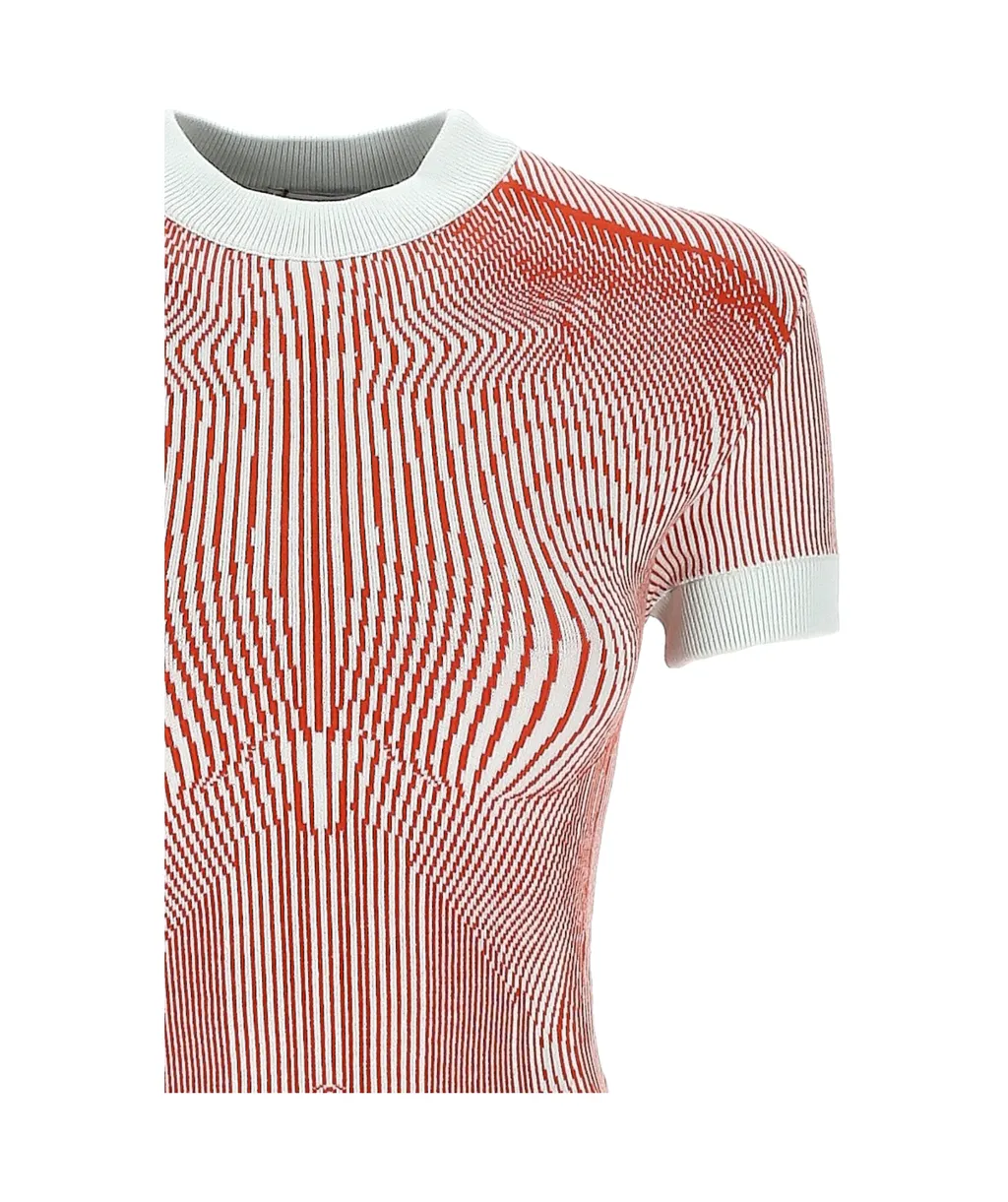 The Morphing Pinstripes Jacquard T-Shirt