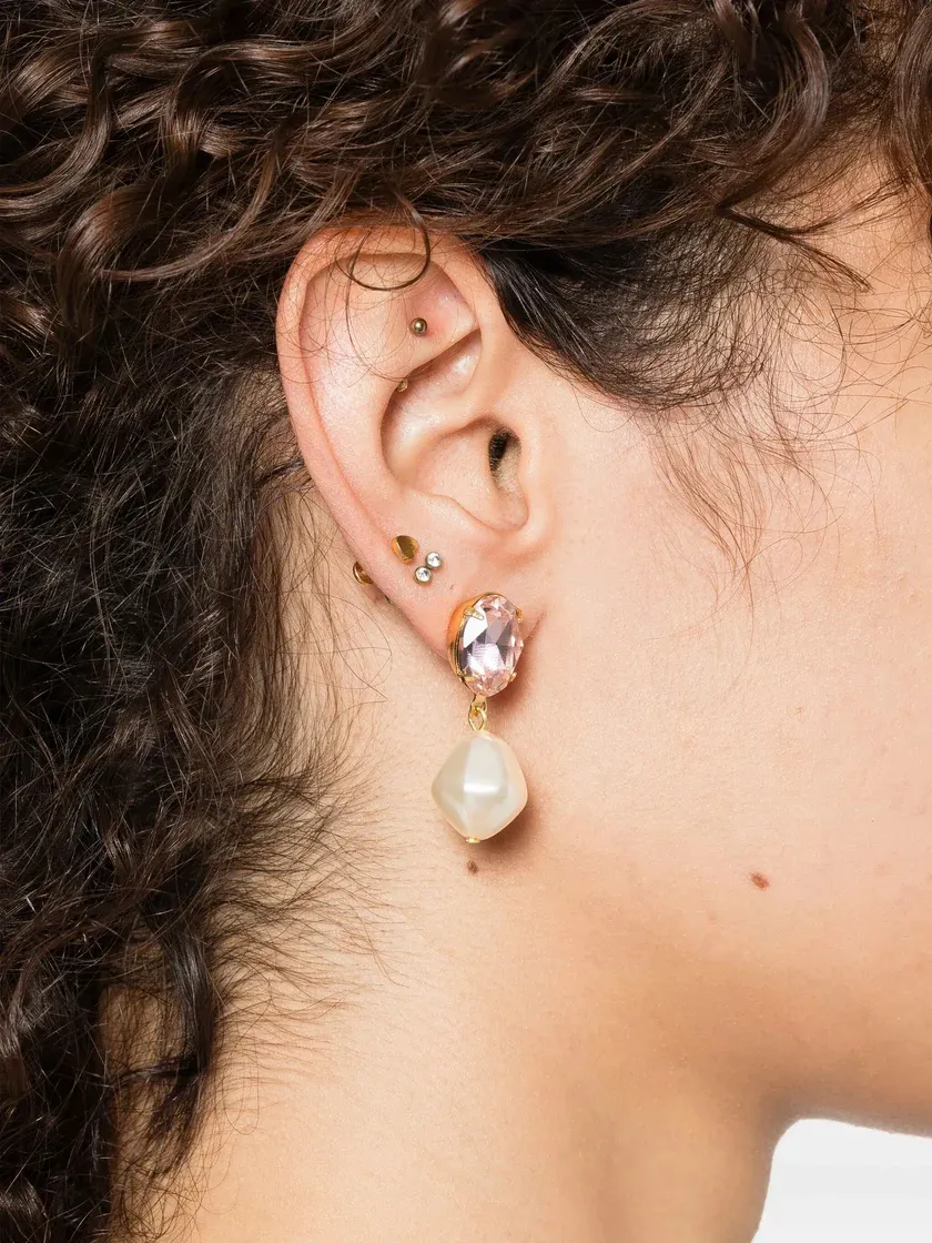 Crystal Pearl Earrings