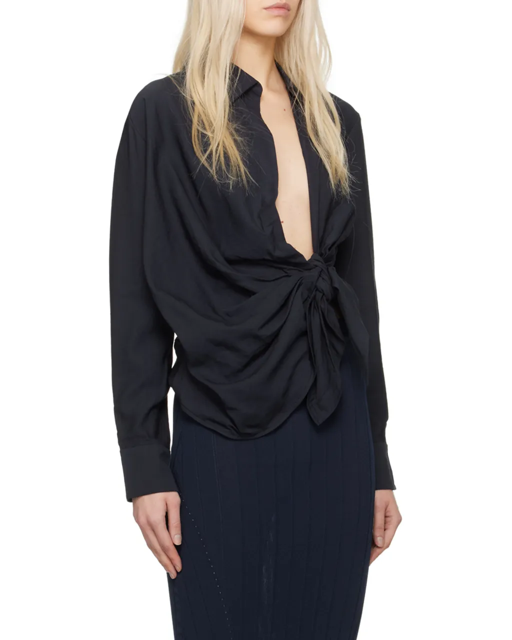 Long-Sleeved Asymmetrical Shirt