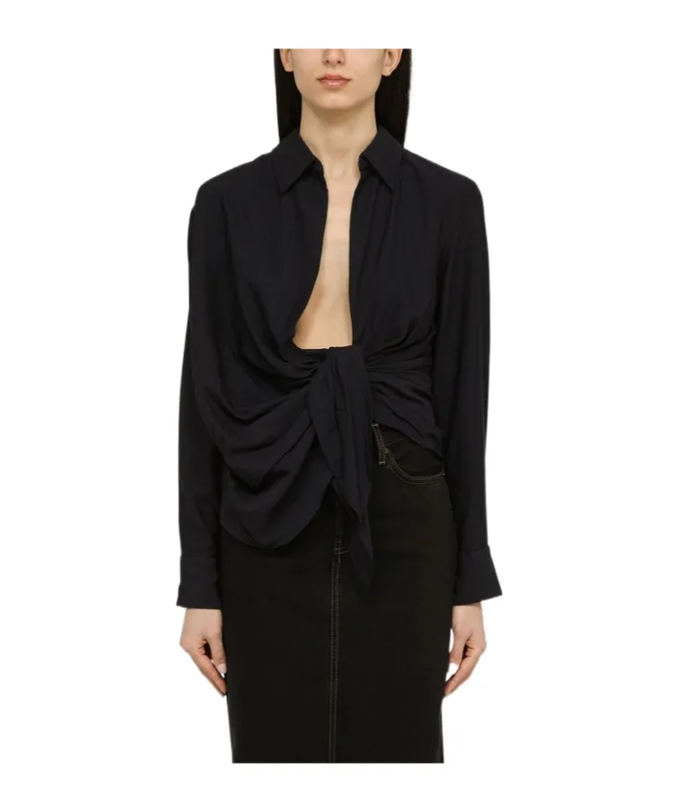 Long-Sleeved Asymmetrical Shirt