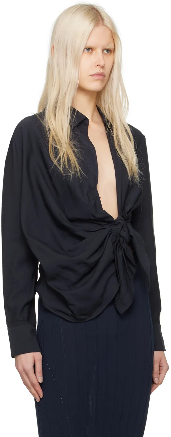 Long-Sleeved Asymmetrical Shirt