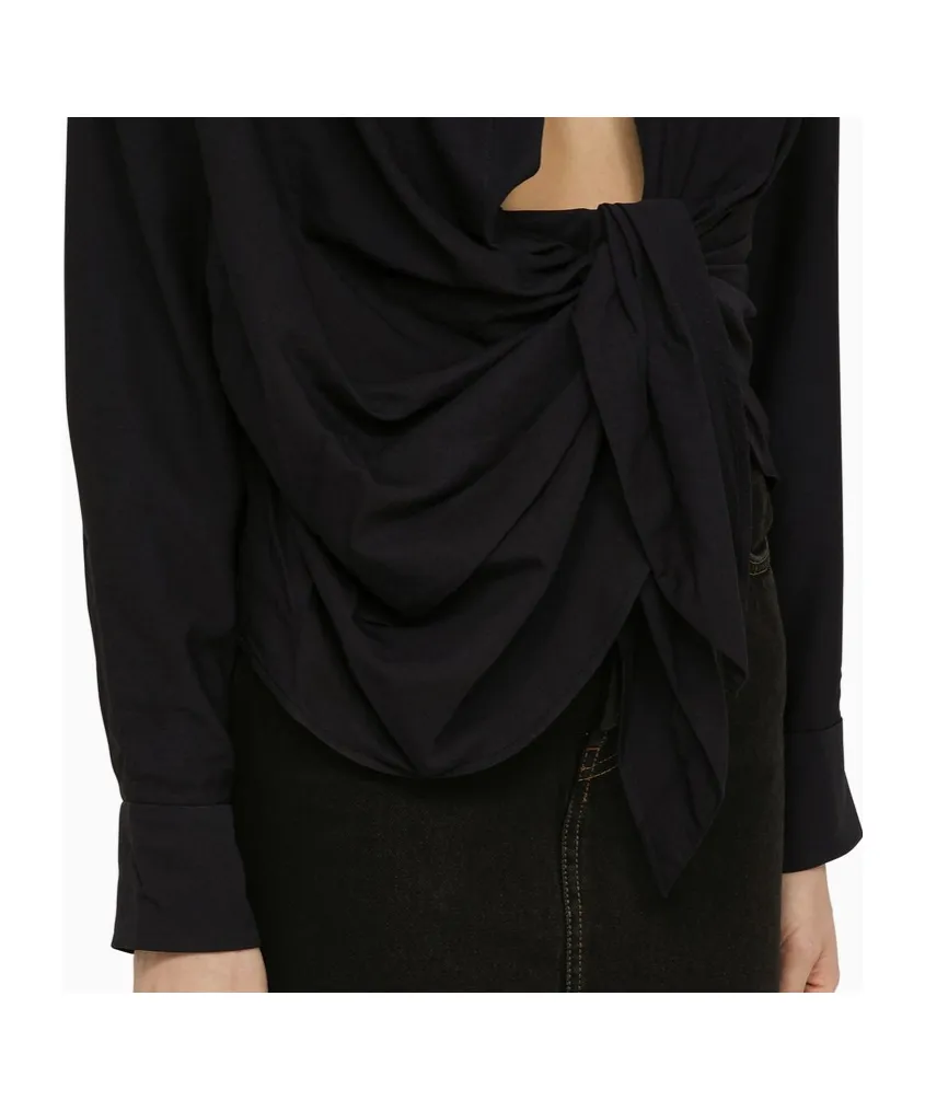 Long-Sleeved Asymmetrical Shirt