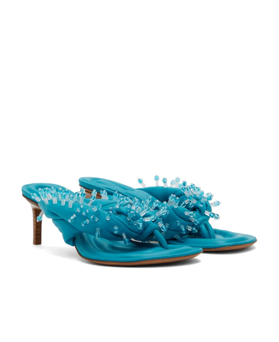 Bead-Embellished 70Mm Heeled Sandals