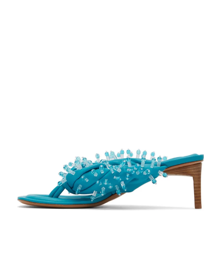 Bead-Embellished 70Mm Heeled Sandals