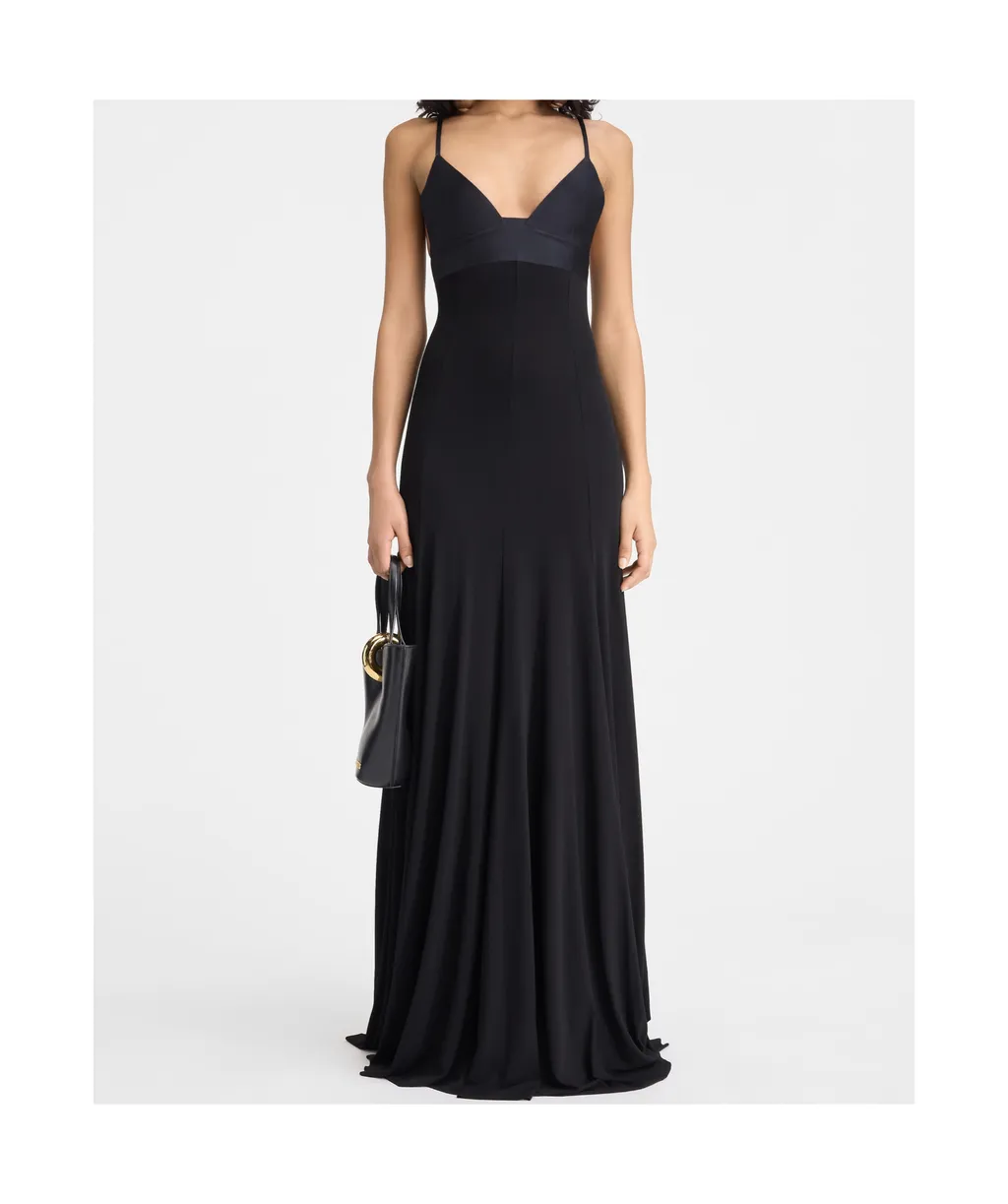 La Robe Spallina Spaghetti-Strap Evening Dress
