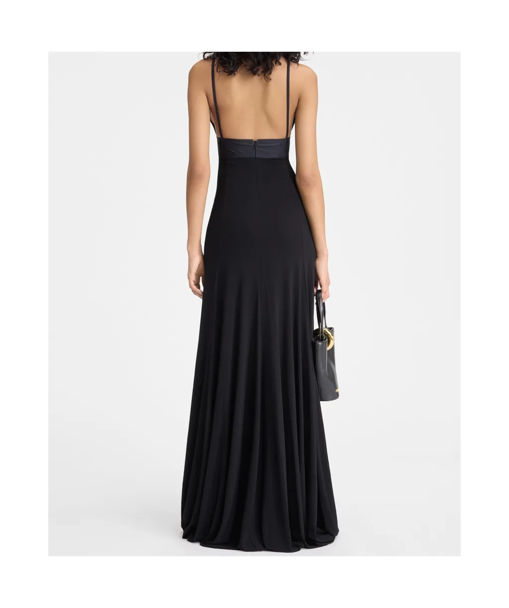 La Robe Spallina Spaghetti-Strap Evening Dress