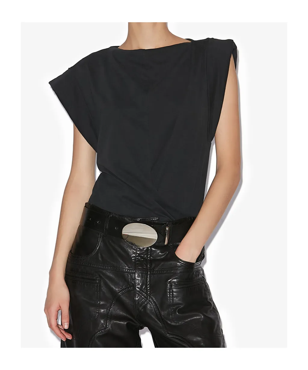 Maisan Cap-Sleeved Top