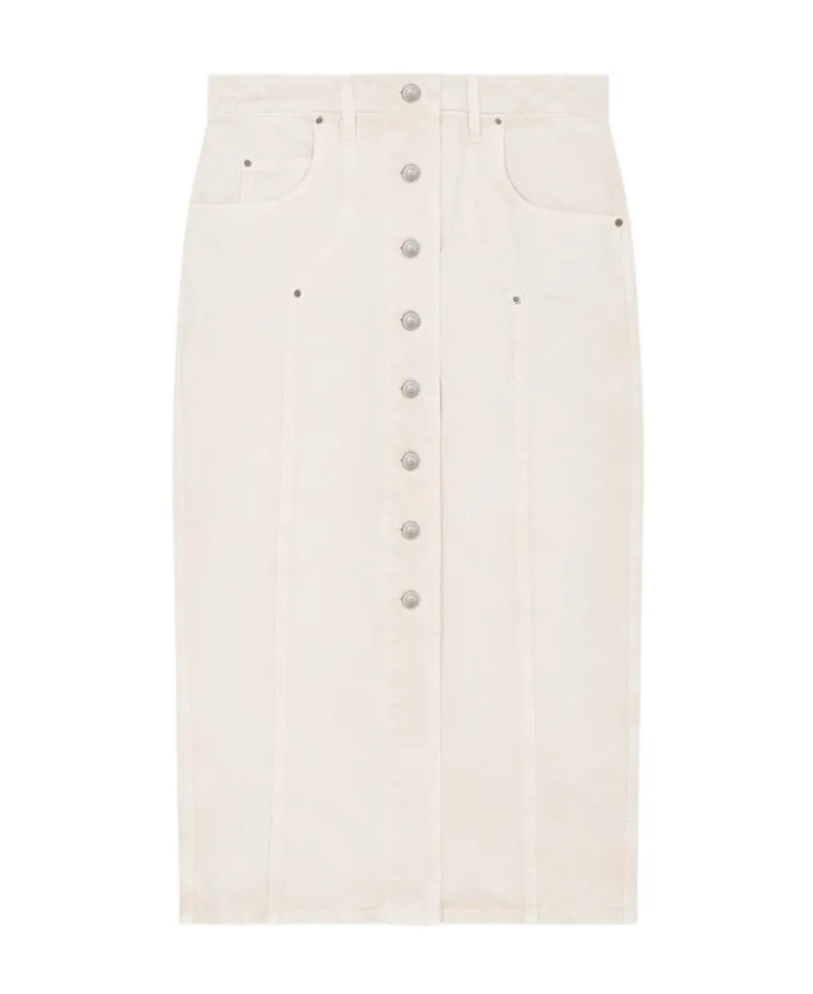 Buttoned Midi Skirt