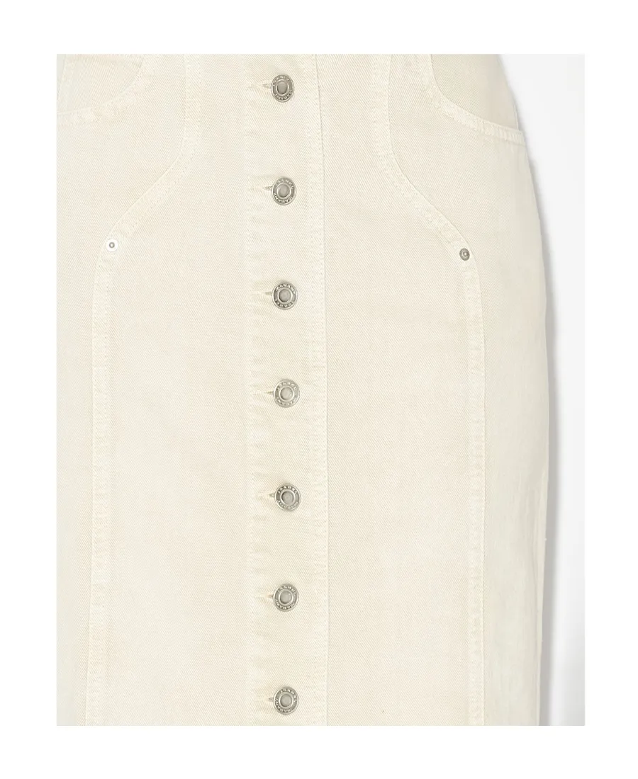Buttoned Midi Skirt