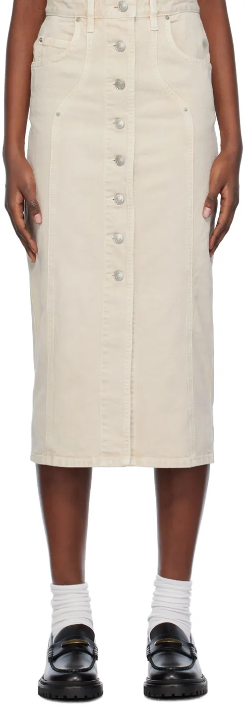 Buttoned Midi Skirt