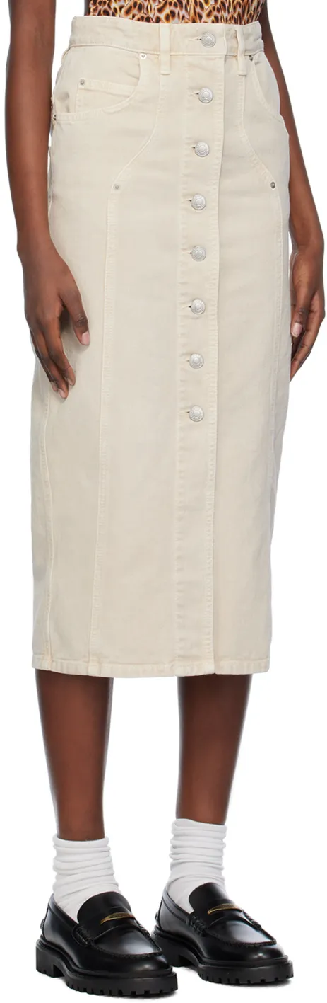 Buttoned Midi Skirt