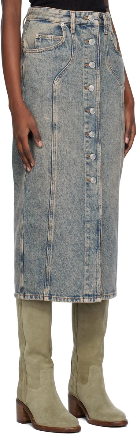 Buttoned Midi Skirt