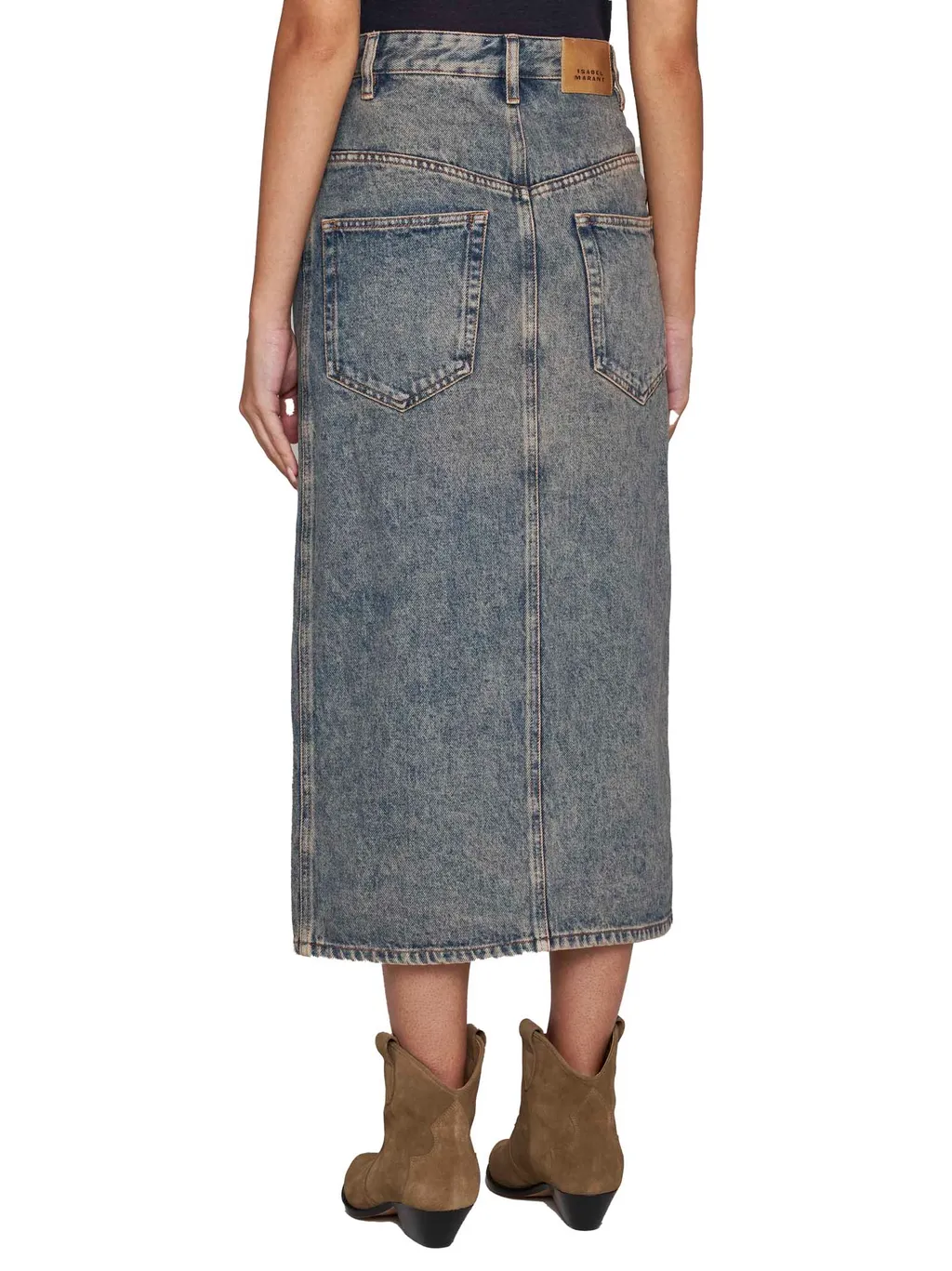 Buttoned Midi Skirt