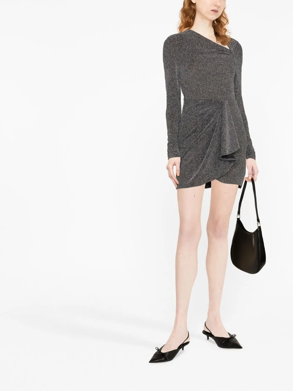 Shimmer Asymmetric-Neck Top