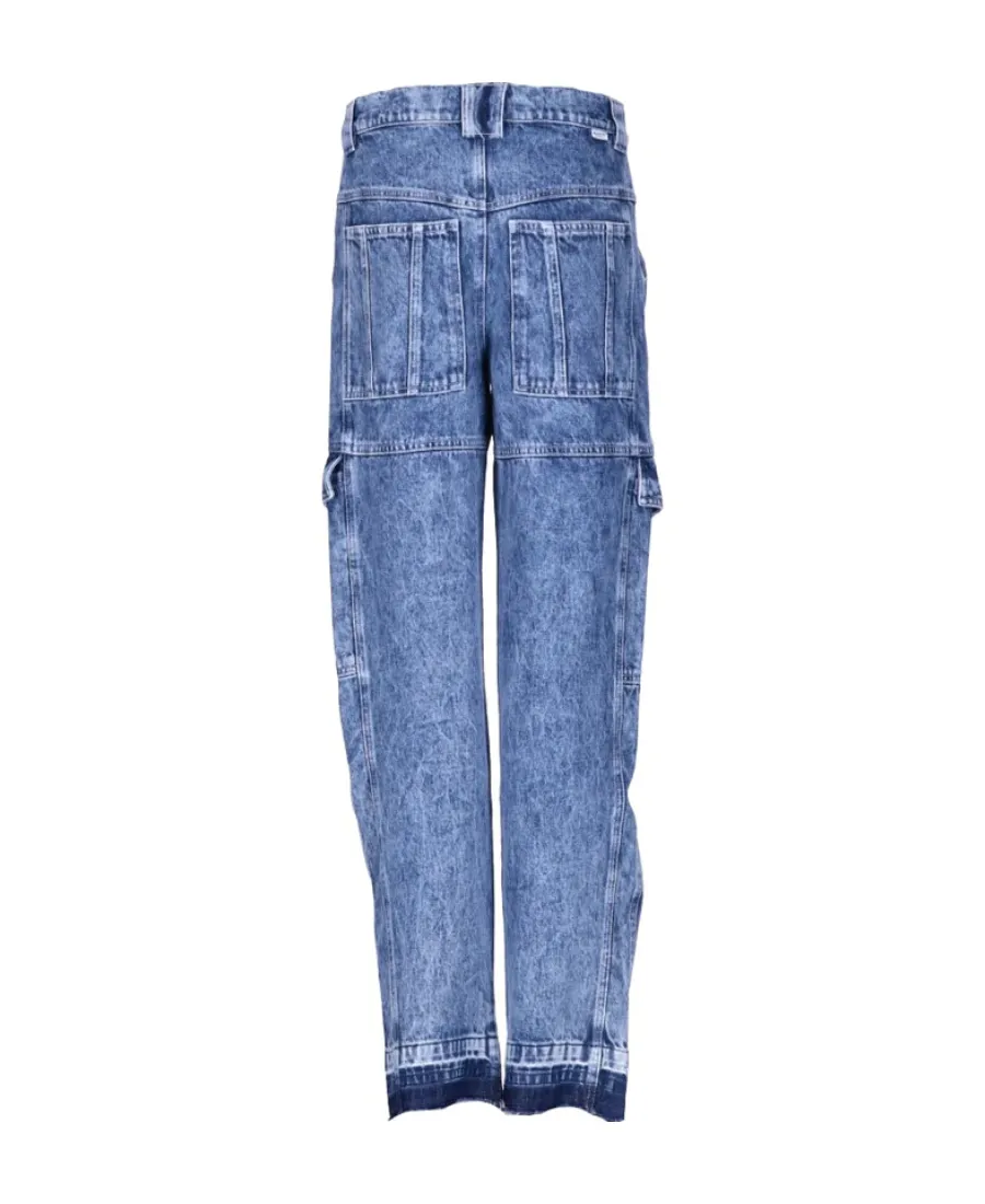 Straight Jeans With Overalls Pocket