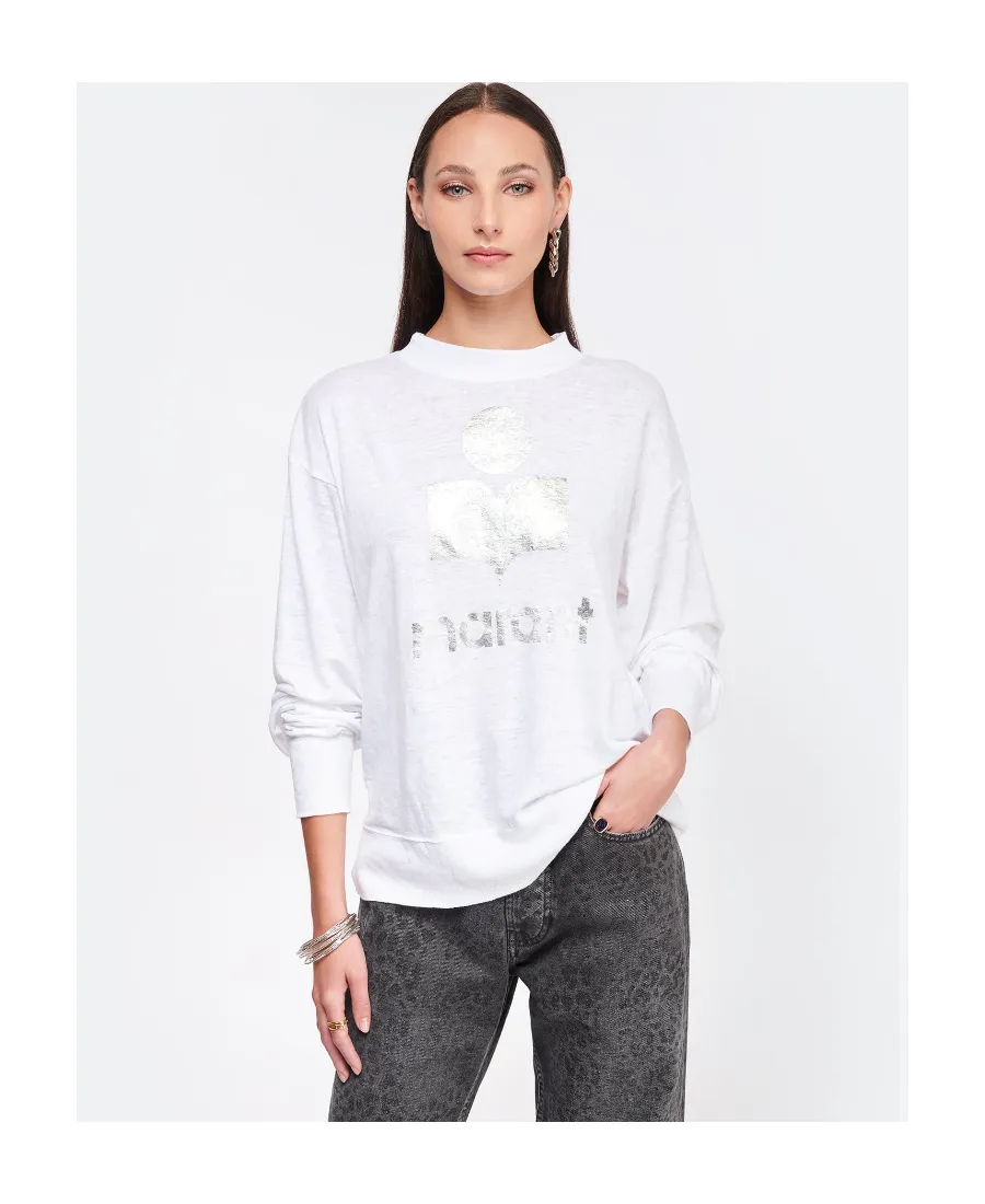 Logo-Print Linen Sweatshirt
