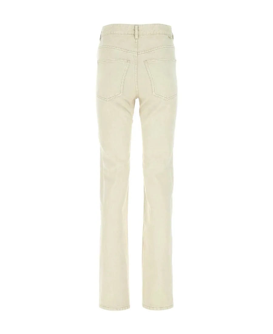 High-Waist Straight-Leg Jeans