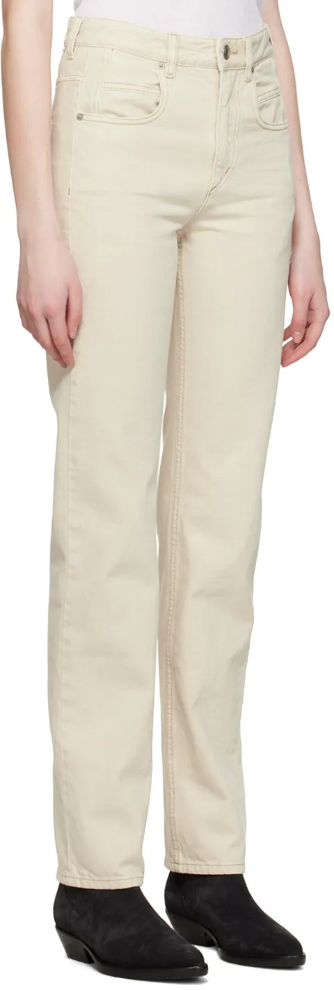 High-Waist Straight-Leg Jeans