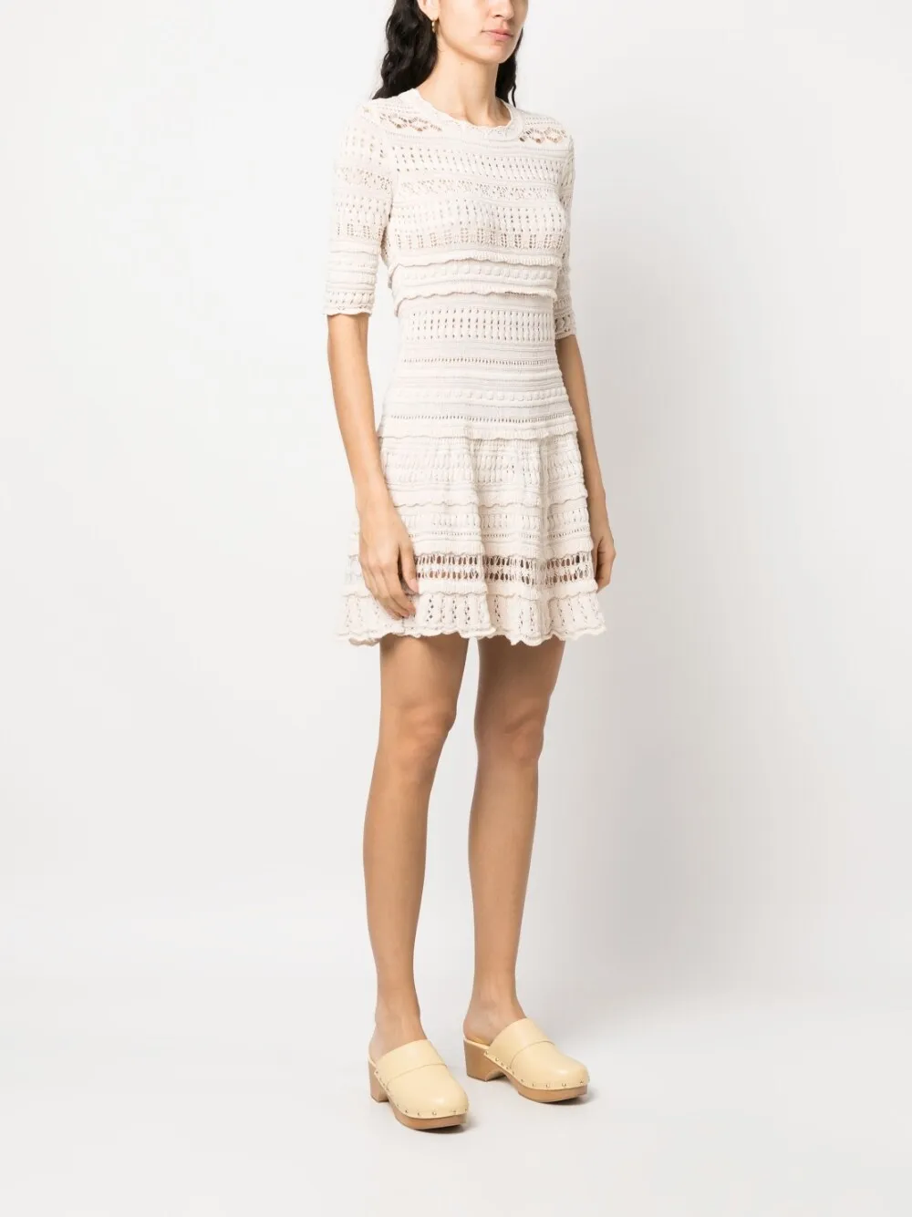 Knitted Cotton Mini Dress