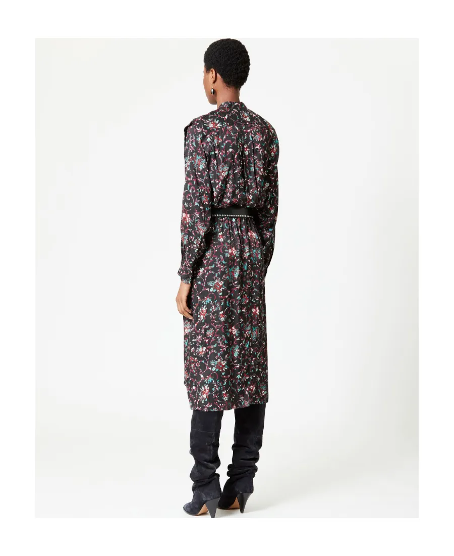 Okeleya Floral-Print Midi Dress
