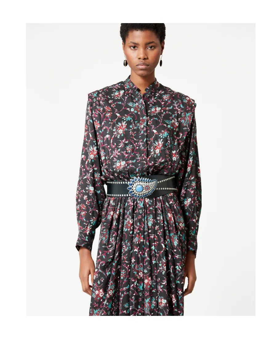 Okeleya Floral-Print Midi Dress