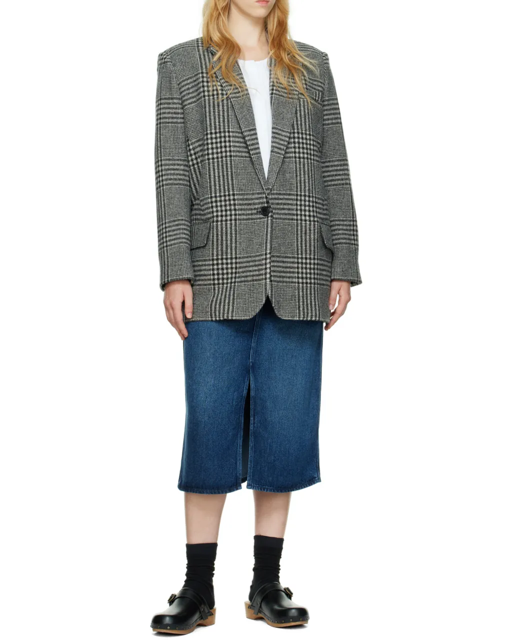 Cikaito Oversized Plaid Coat
