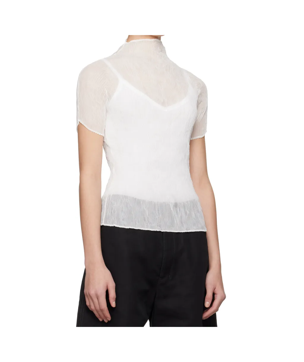 Chiffon Twist Turtleneck