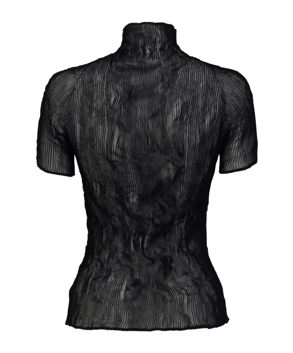 High-Necked Short-Sleeved Top