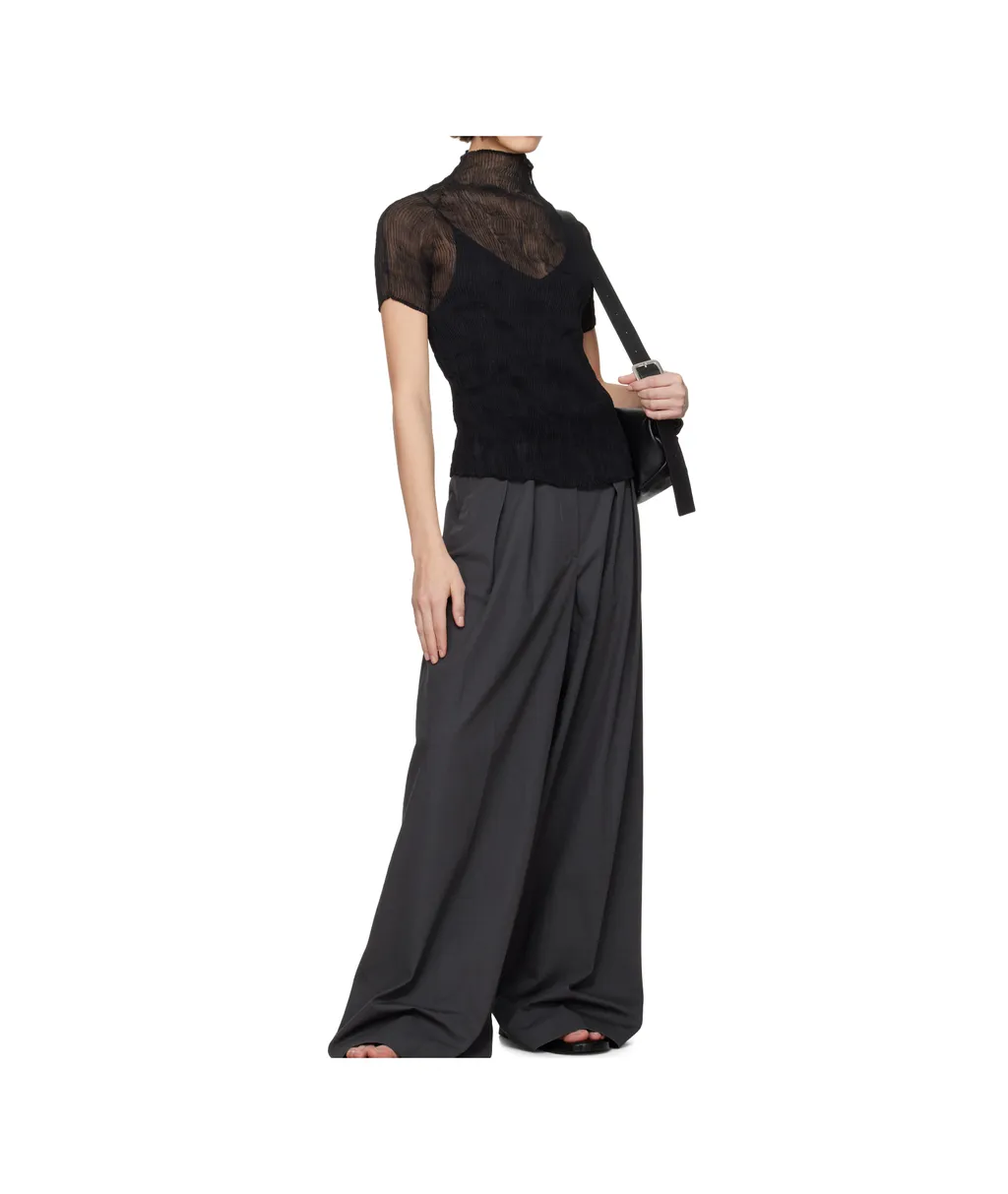 High-Necked Short-Sleeved Top