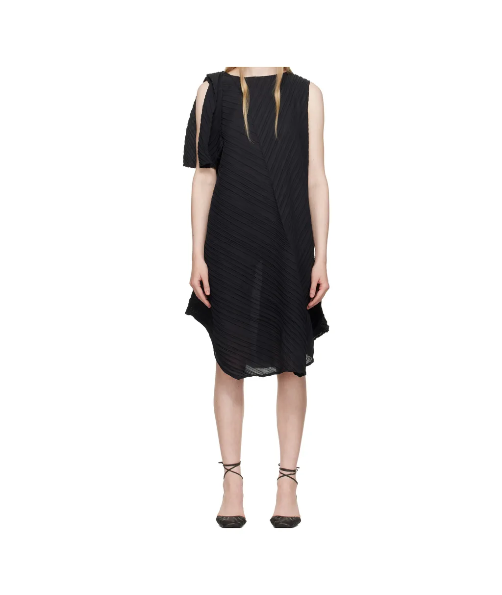 Pleated Twist Mini Dress