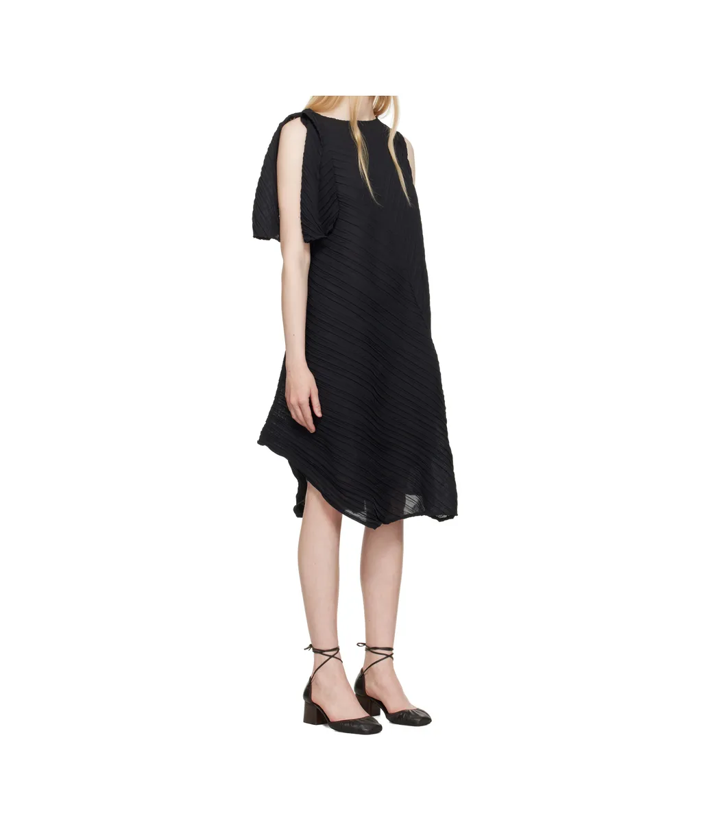 Pleated Twist Mini Dress