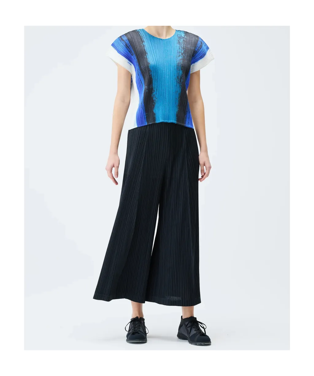 Pleated Paint-Effect Tank Top
