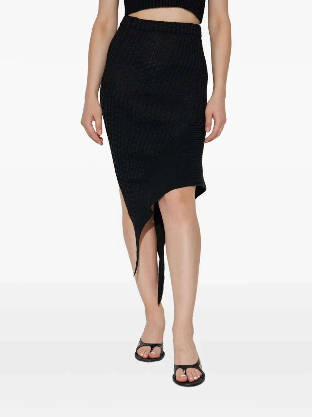 Subdued Asymmetrical Mini Skirt