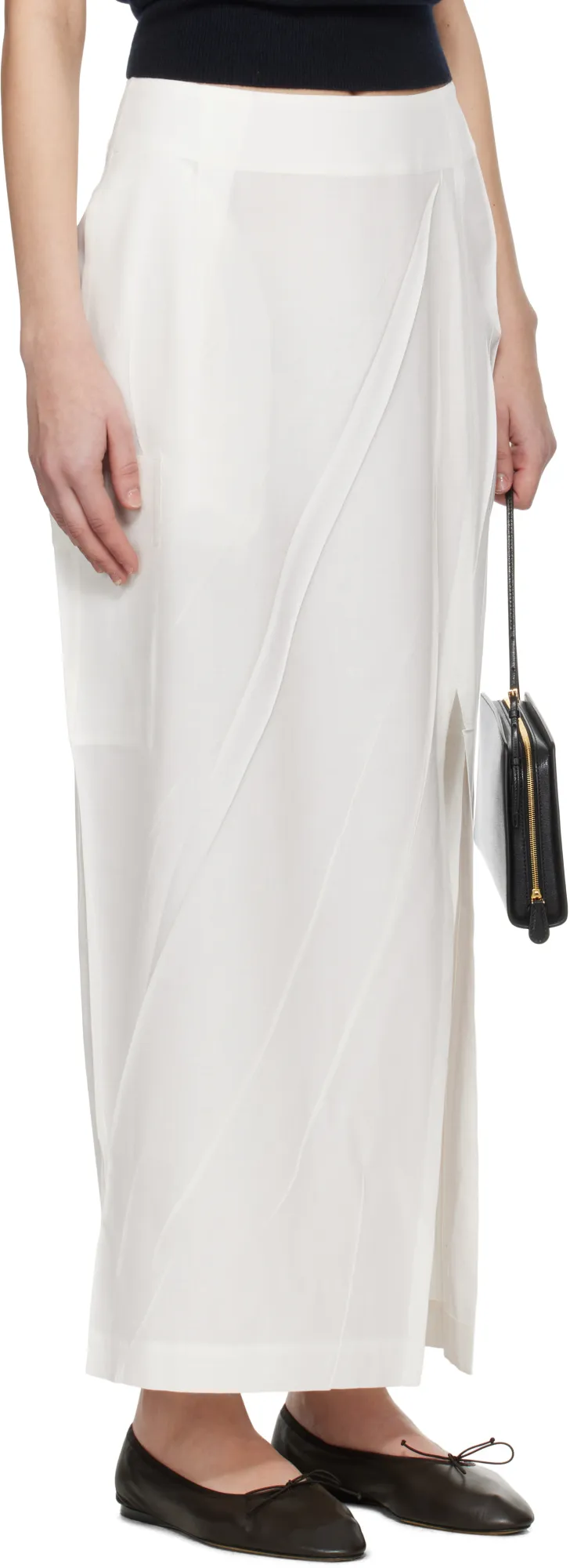 Pressed Form Midi Skirt