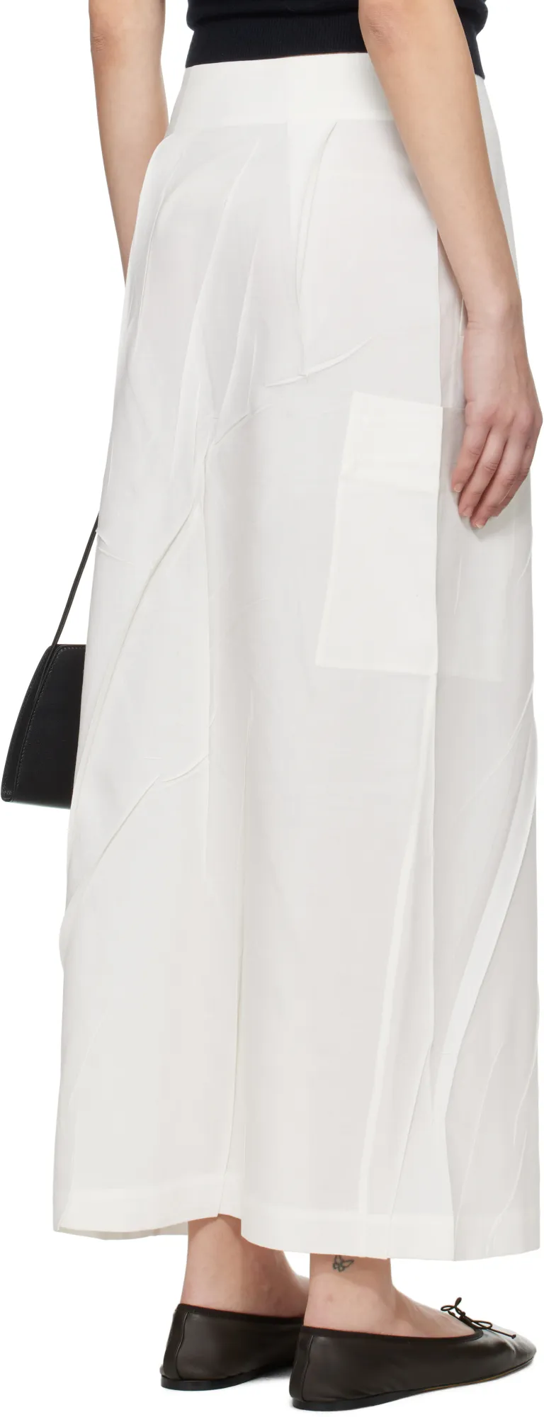 Pressed Form Midi Skirt