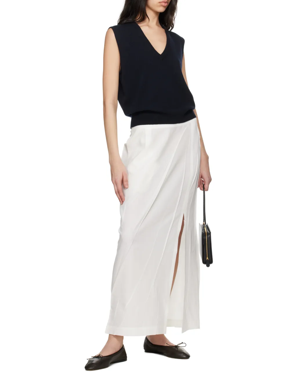 Pressed Form Midi Skirt