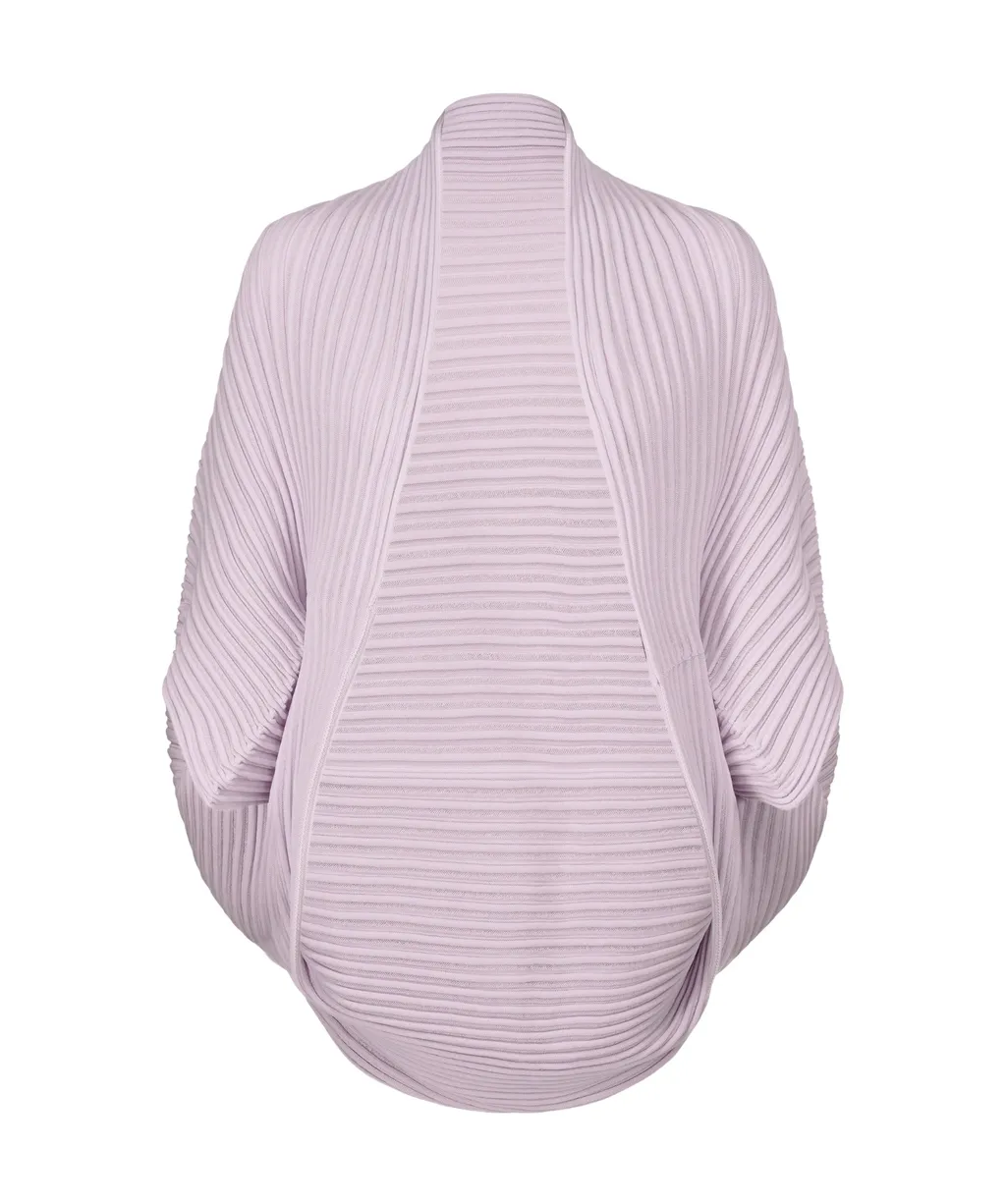Plissé-Effect Cardigan