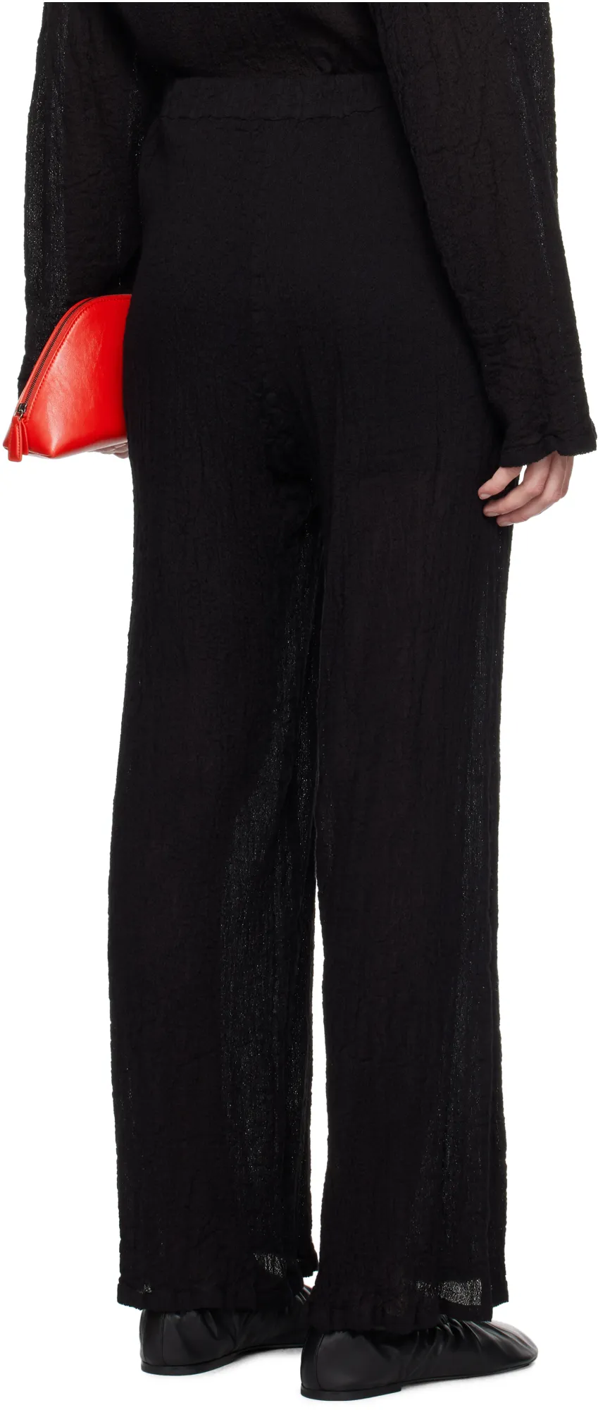 Straight Wool Casual Pants