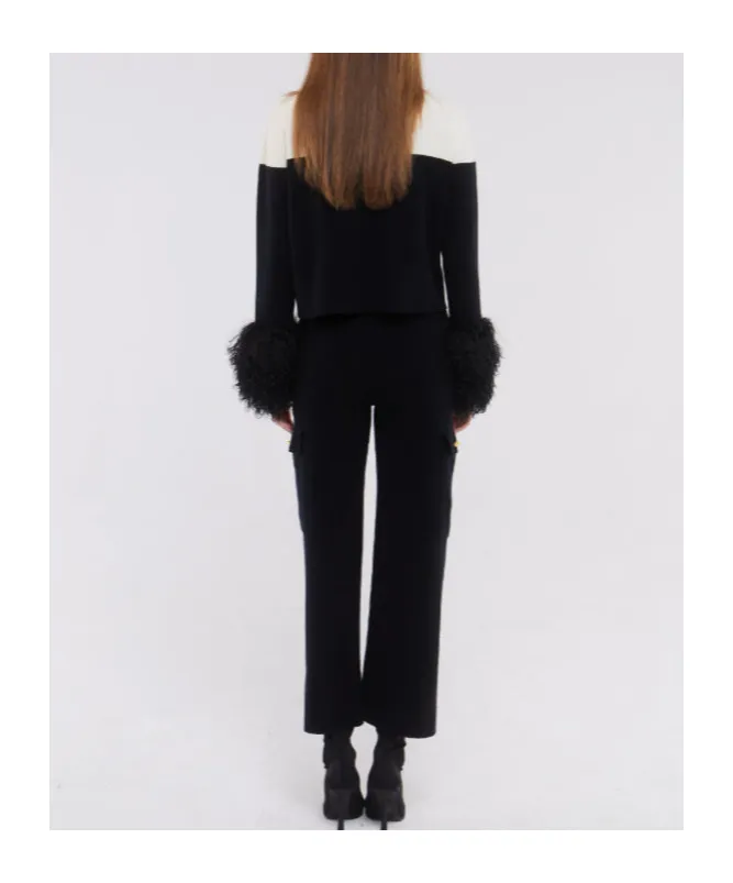 Long-Sleeved Wool Cardigan