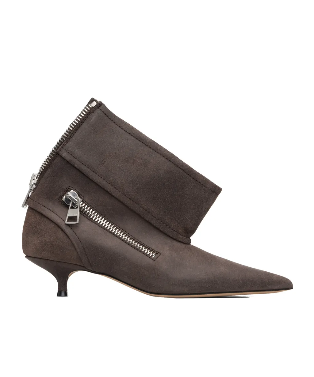 Biker Kitten Heel Ankle Boots