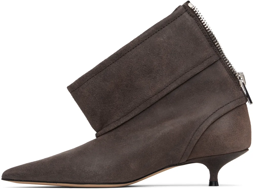 Biker Kitten Heel Ankle Boots
