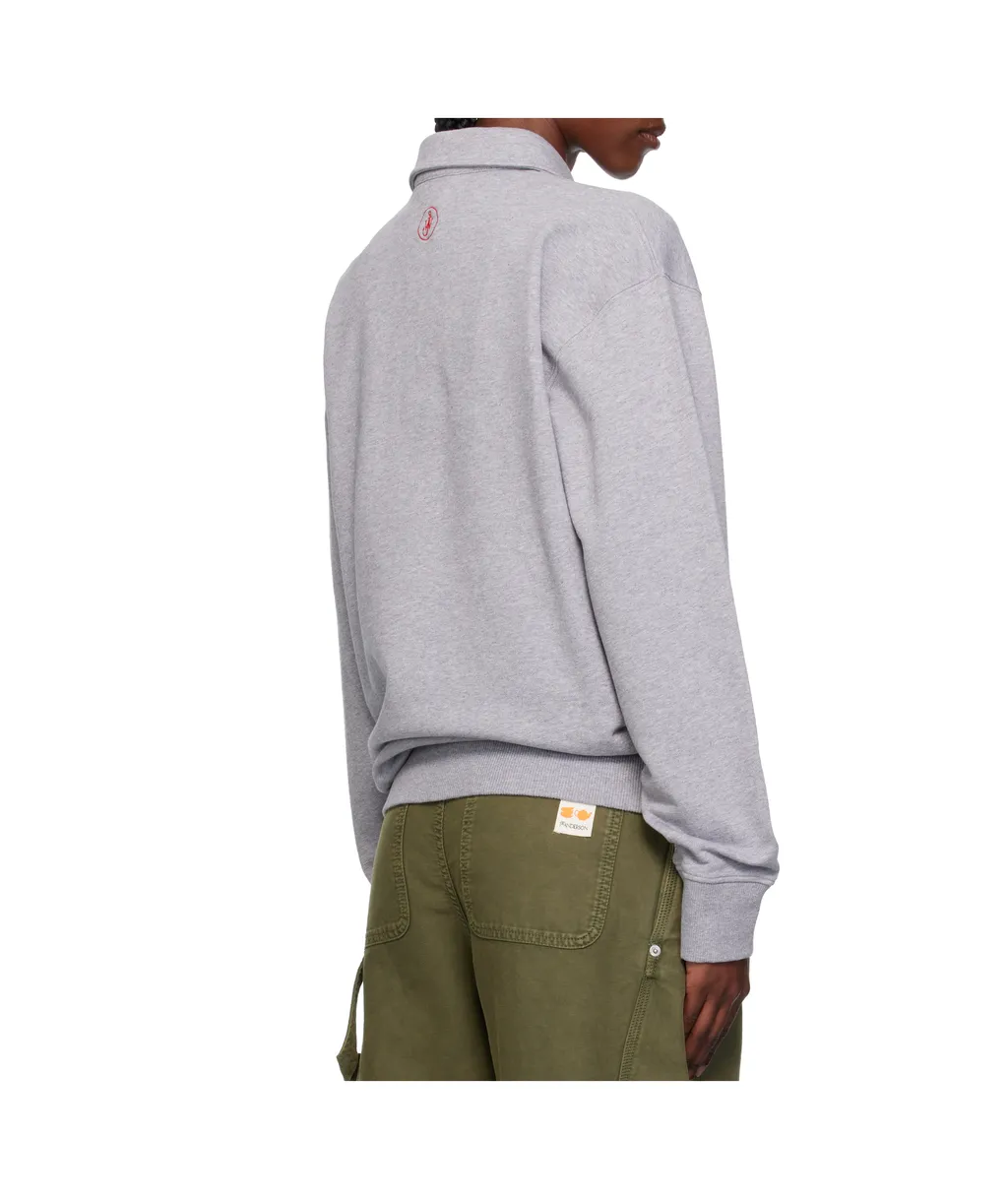 Long-Sleeve Polo-Neck Top