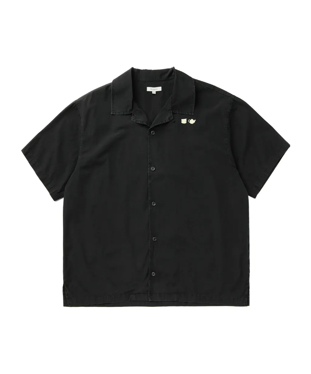 Embroidered-Detail Short-Sleeve Shirt