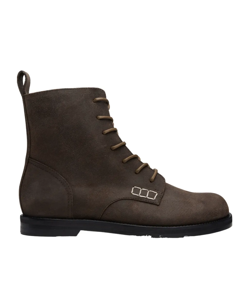 Loafer Lace-Up Ankle Boots