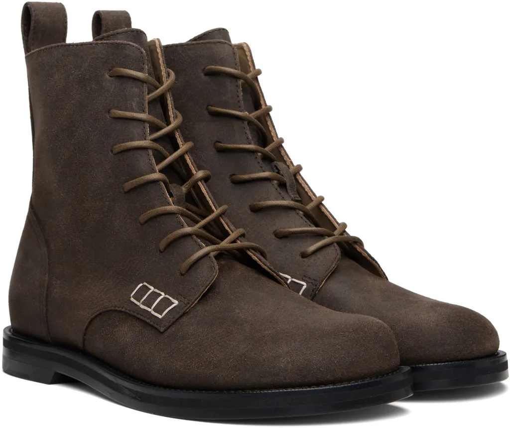 Loafer Lace-Up Ankle Boots